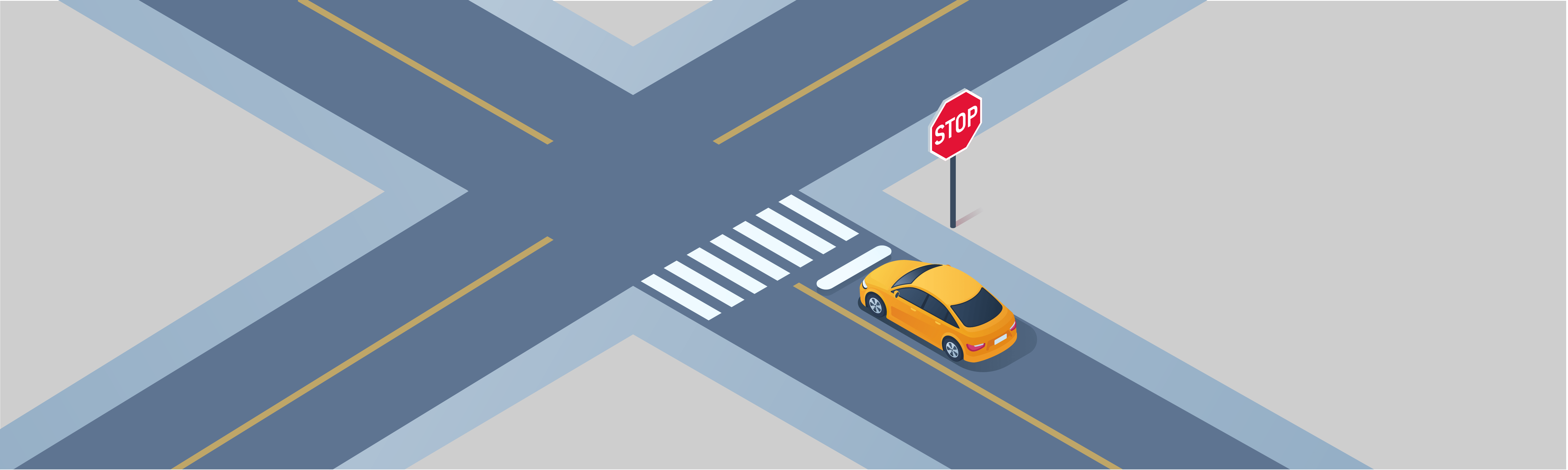 Intersections and Turns - Where should you bring your vehicle to a stop at a marked crosswalk with a stop line?