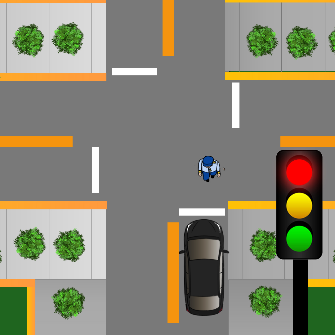 Test 6 - If you're driving toward an intersection with a red light but there is a policeman telling you to continue driving through, what should you do?