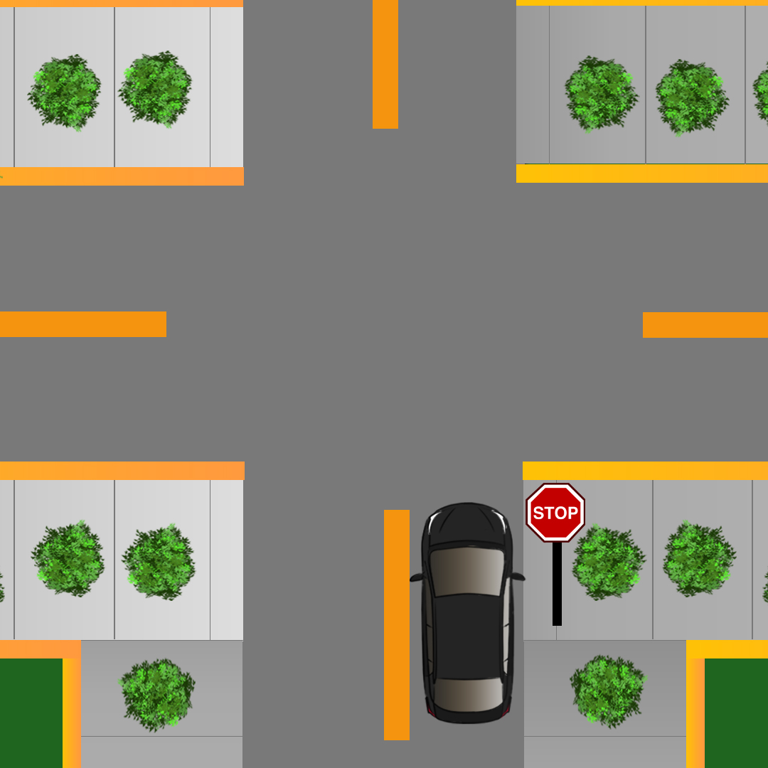 Within what distance of the intersection do you need to stop if there is no crosswalk or marked stop line and you are in town? - Within what distance of the intersection do you need to stop if there is no crosswalk or marked stop line and you are in town?