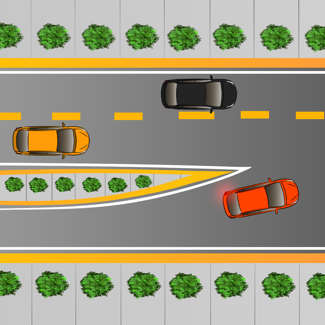 Test 1 - If you are in the right-hand lane and you see a vehicle trying to merge on a divided highway, what should you do?