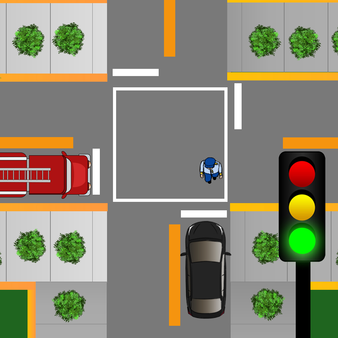 if you are at a green light, who has the initial right-of-way? - if you are at a green light, who has the initial right-of-way?