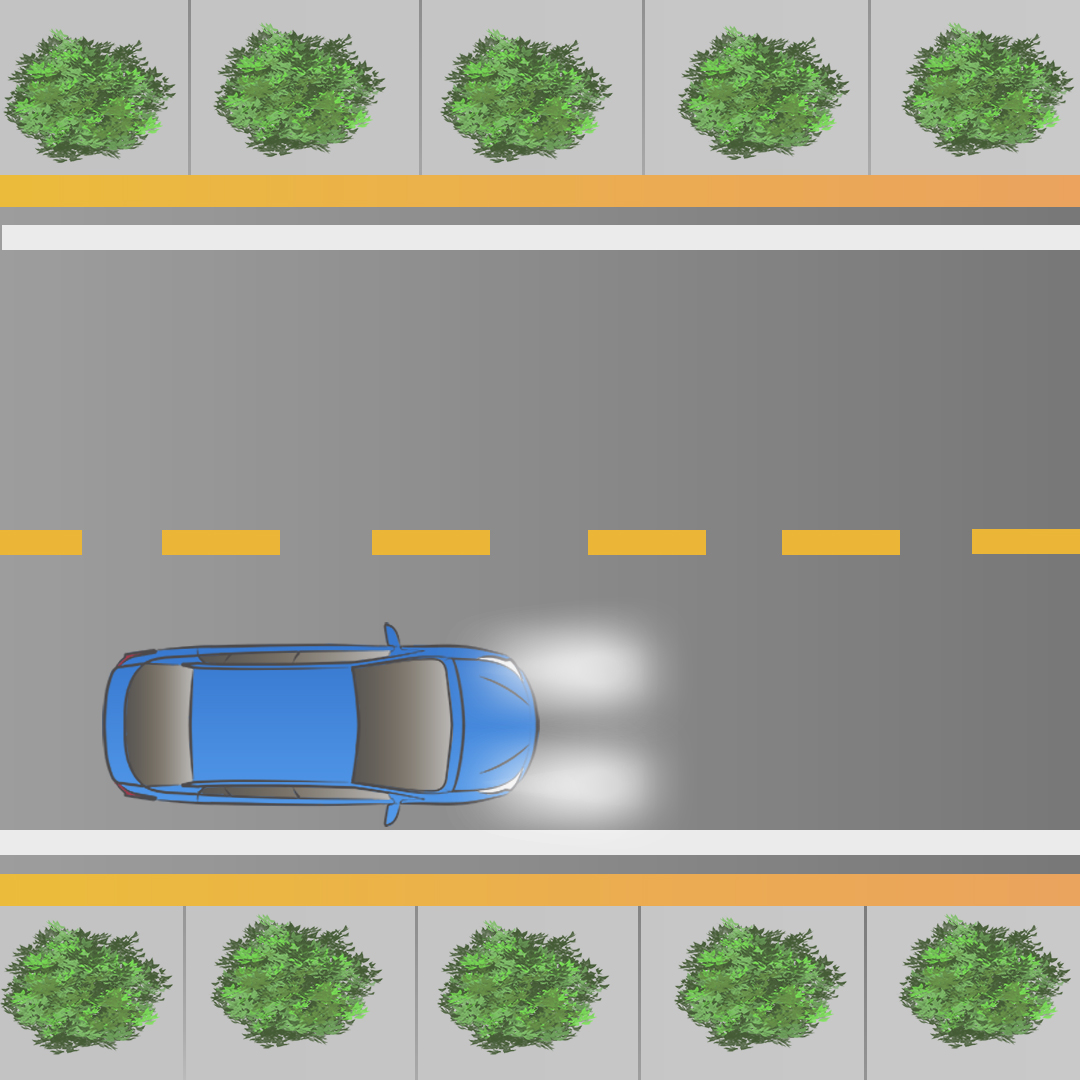 Test 6 - What should you do with your headlights if you're driving when the weather is bad?