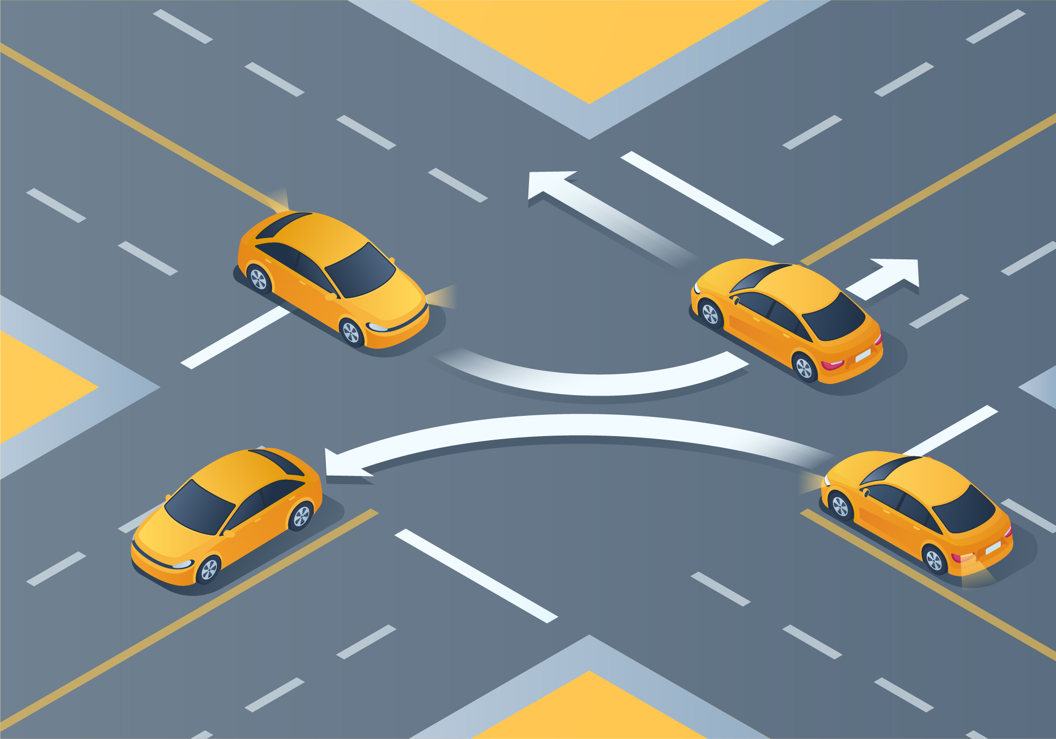 Intersections and Turns - How should you make a left turn from a two-way road onto another two-way road?