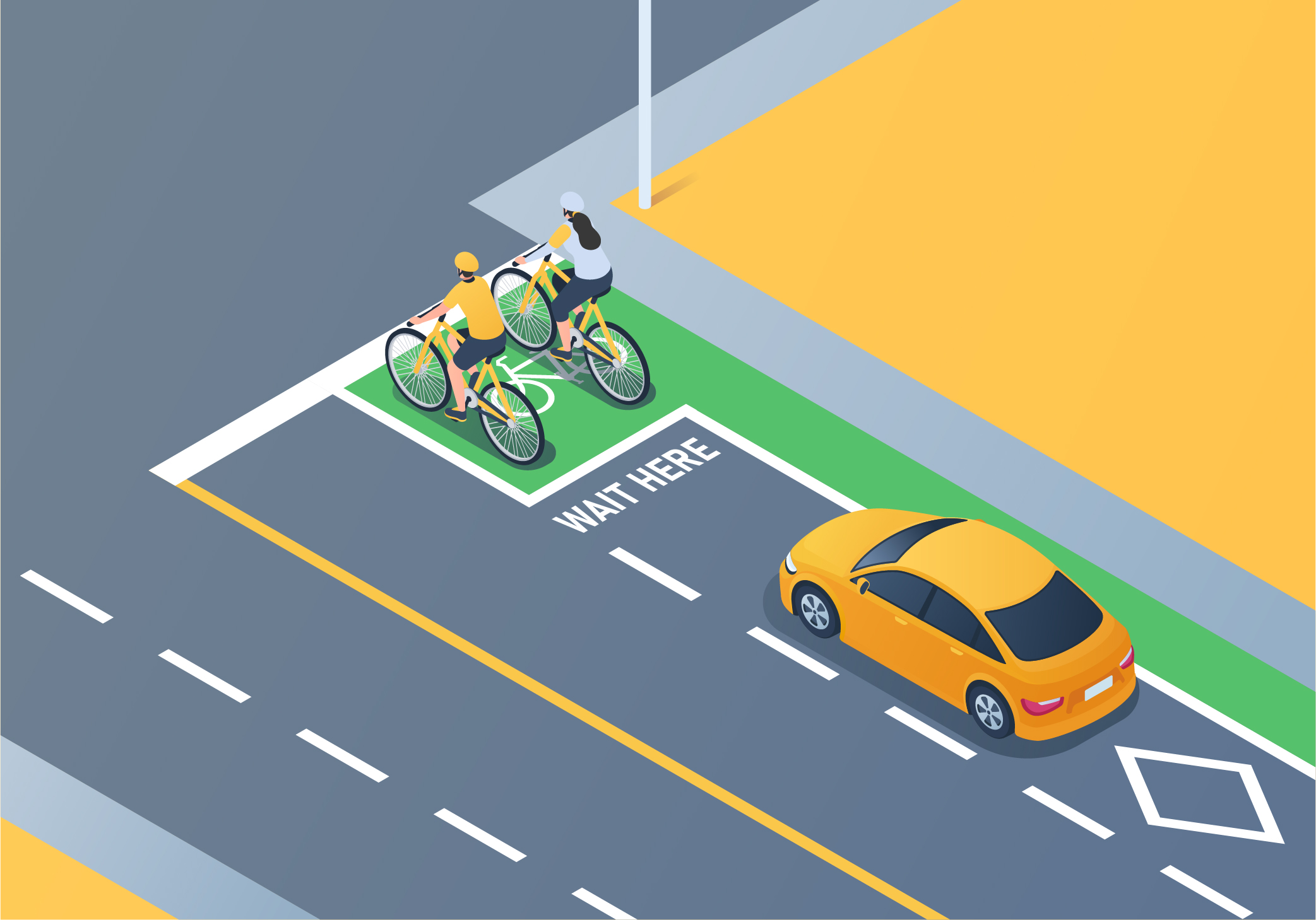 ontario car - What is the purpose of “bike boxes” on the road?