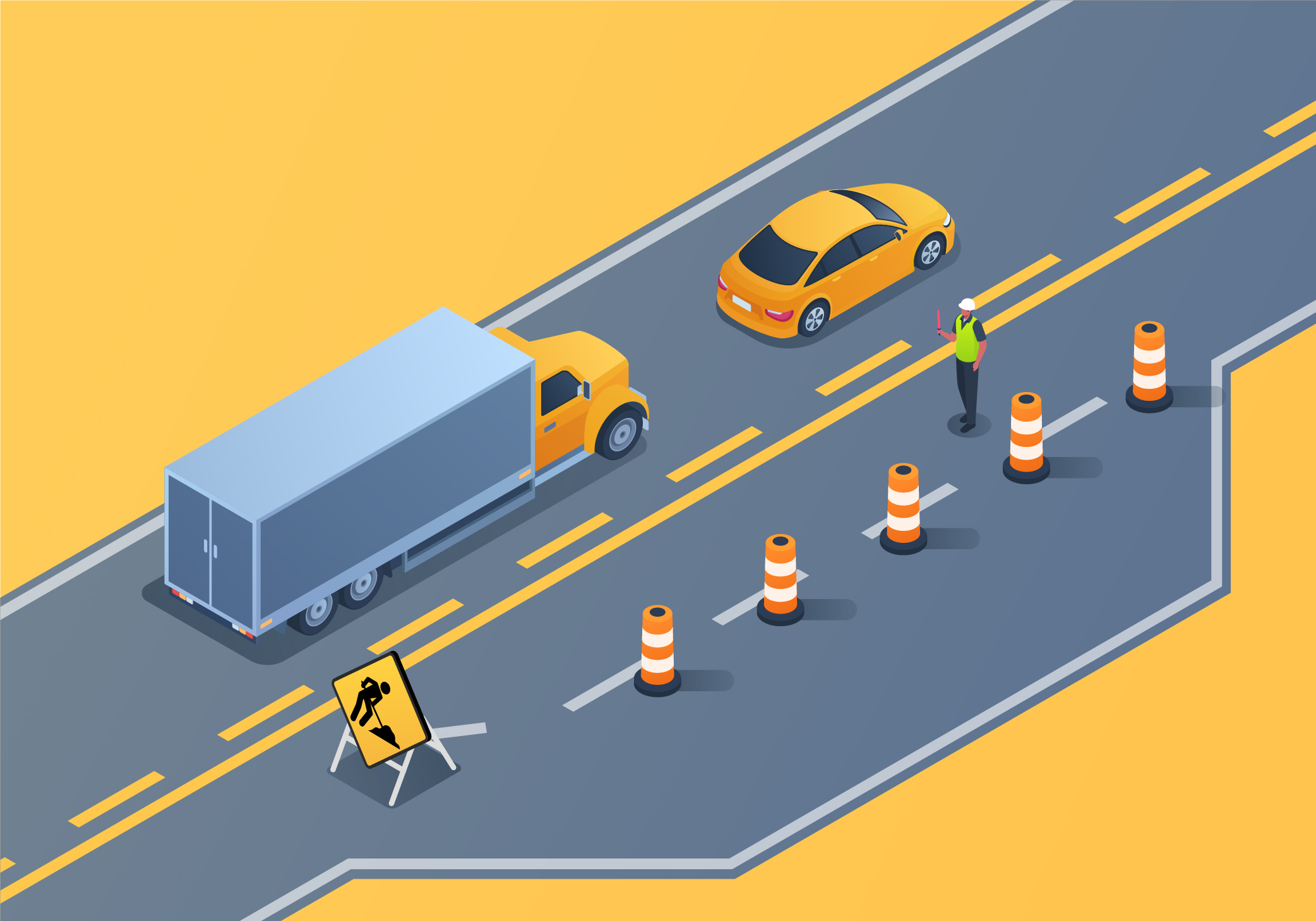 Dealing with particular situations - What should you do in a construction zone?