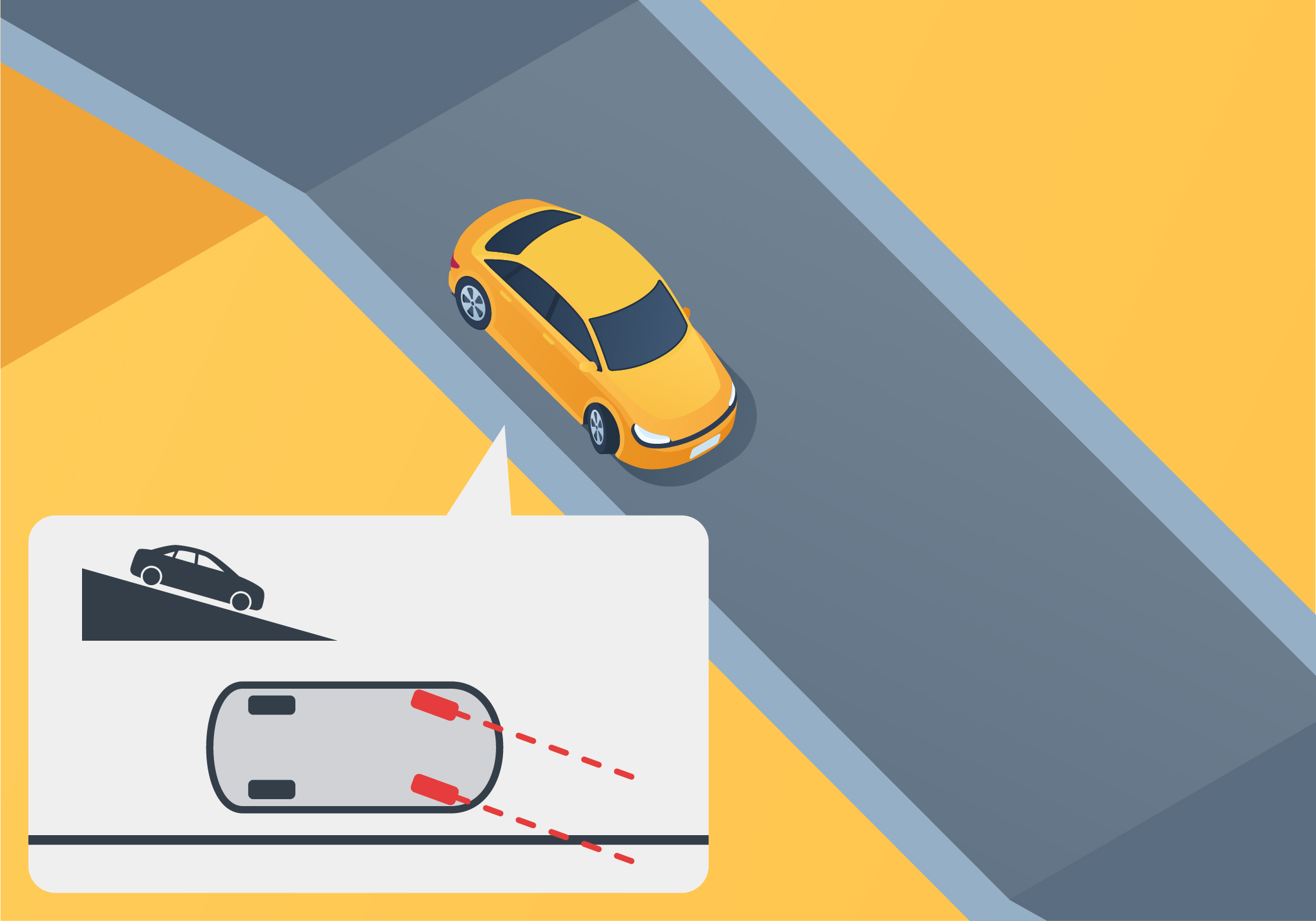 Parking - Why should you always turn your vehicle’s front wheels to the right when parking facing downhill on the right side of a street?