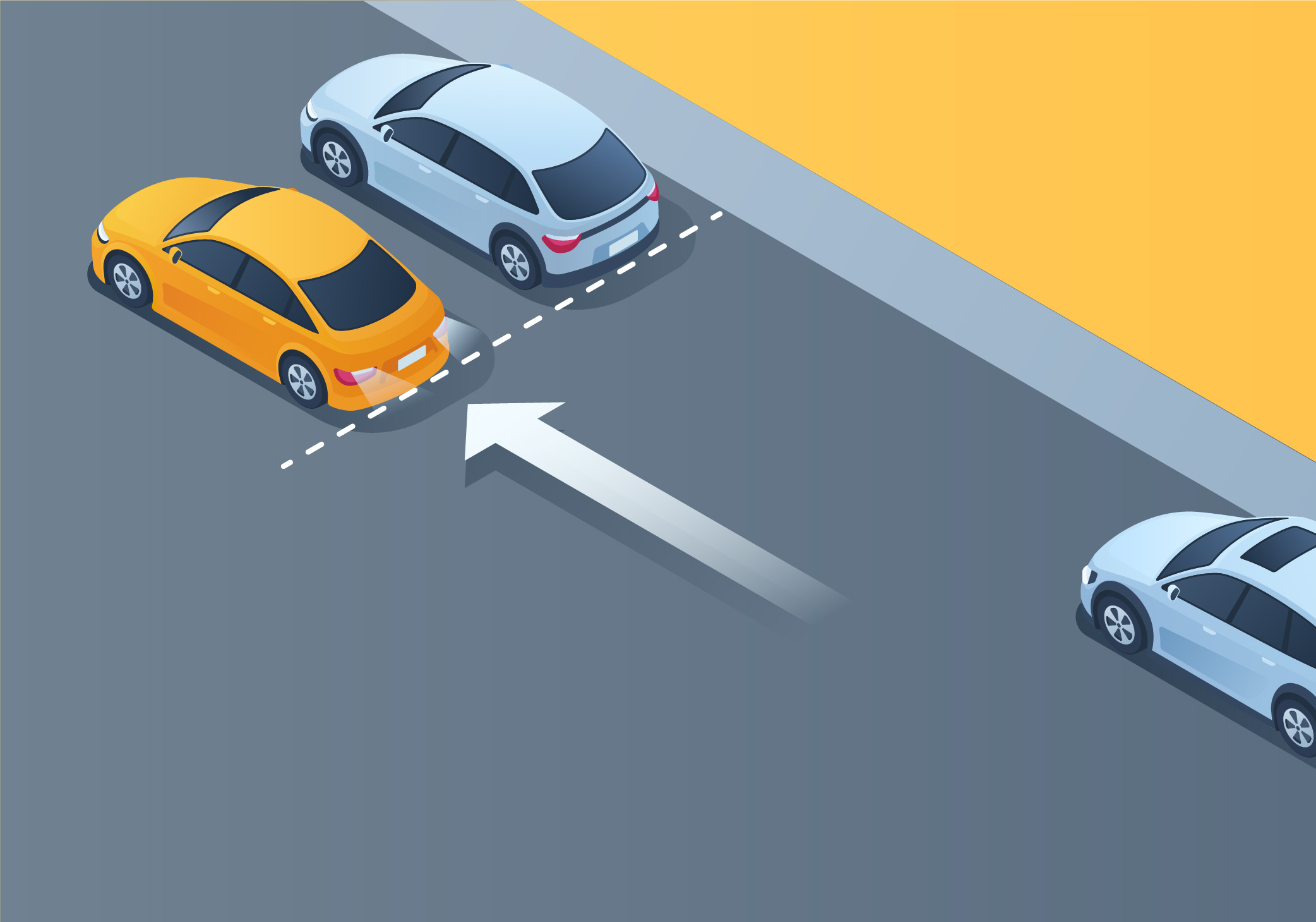 How should you position your vehicle before you move into the parallel parking space to the vehicle that is parked in front of it? - How should you position your vehicle before you move into the parallel parking space to the vehicle that is parked in front of it?