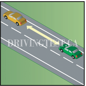 Test 2 - What following distance is considered the minimum distance to be safe?