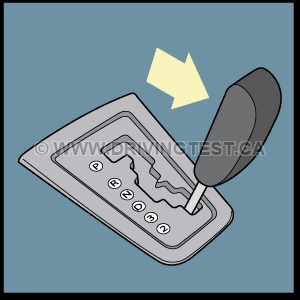 Test 1 - At what point while driving an automatic car would downshifting be useful in order to gain more control?