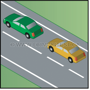 What should you do if you see the vehicle behind you driving too closely? - What should you do if you see the vehicle behind you driving too closely?