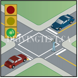 quebec car - If you are at a red light and a pedestrian is still crossing when the light turns green, who has the right-of-way?