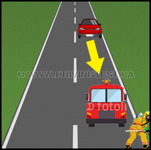 What is the minimum distance away from a fire truck you may park if they're stopped at a fire? - What is the minimum distance away from a fire truck you may park if they're stopped at a fire?