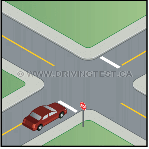 Test 2 - At what point can you continue driving after coming to a stop at a stop line?