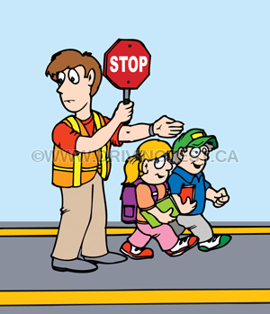 Test 2 - Who or what do crossing guards have the same authority to stop you as?