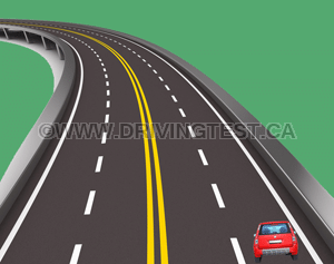 Test 4 - When driving around a curve or corner, what is the most important thing to remember?