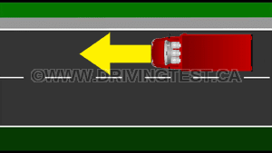 Test 1 - A truck driver's blindspot can extend _______ in front of the cab.