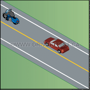 Test 1 - How much space is a motorcycle legally entitled to?