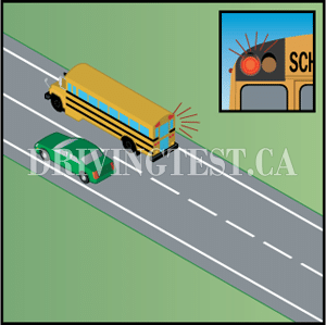 Test 1 - How much will you be fined for passing a school bus with flashing lights?