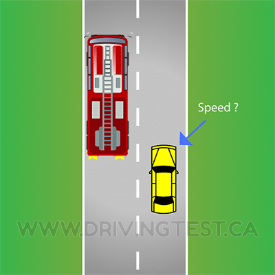 What speed do you have to be driving at to get fined while driving on a road with a 80 km/h speed limit for passing a firetruck that is handling a car fire? - What speed do you have to be driving at to get fined while driving on a road with a 80 km/h speed limit for passing a firetruck that is handling a car fire?