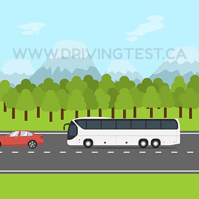 Test 2 - Why is it important to drive extra cautiously and avoid making sudden moves while driving in front of a transit bus?