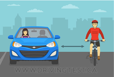 Test 1 - How much can you be fined for failing to give sufficient space to a cyclist who is passing in the same traffic lane?