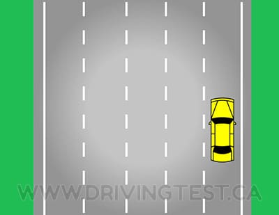 Test 2 - What lane should you use in normal driving conditions on a five lane highway?