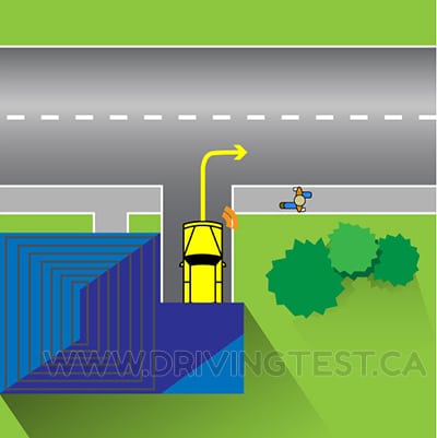 When do you need to yield the right-of-way while trying to exit private property? - When do you need to yield the right-of-way while trying to exit private property?