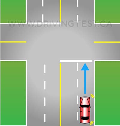 Driving Test Canada - Car Test 1 - How far in advance should you use your turn signal if you are driving faster than 60 km/h?