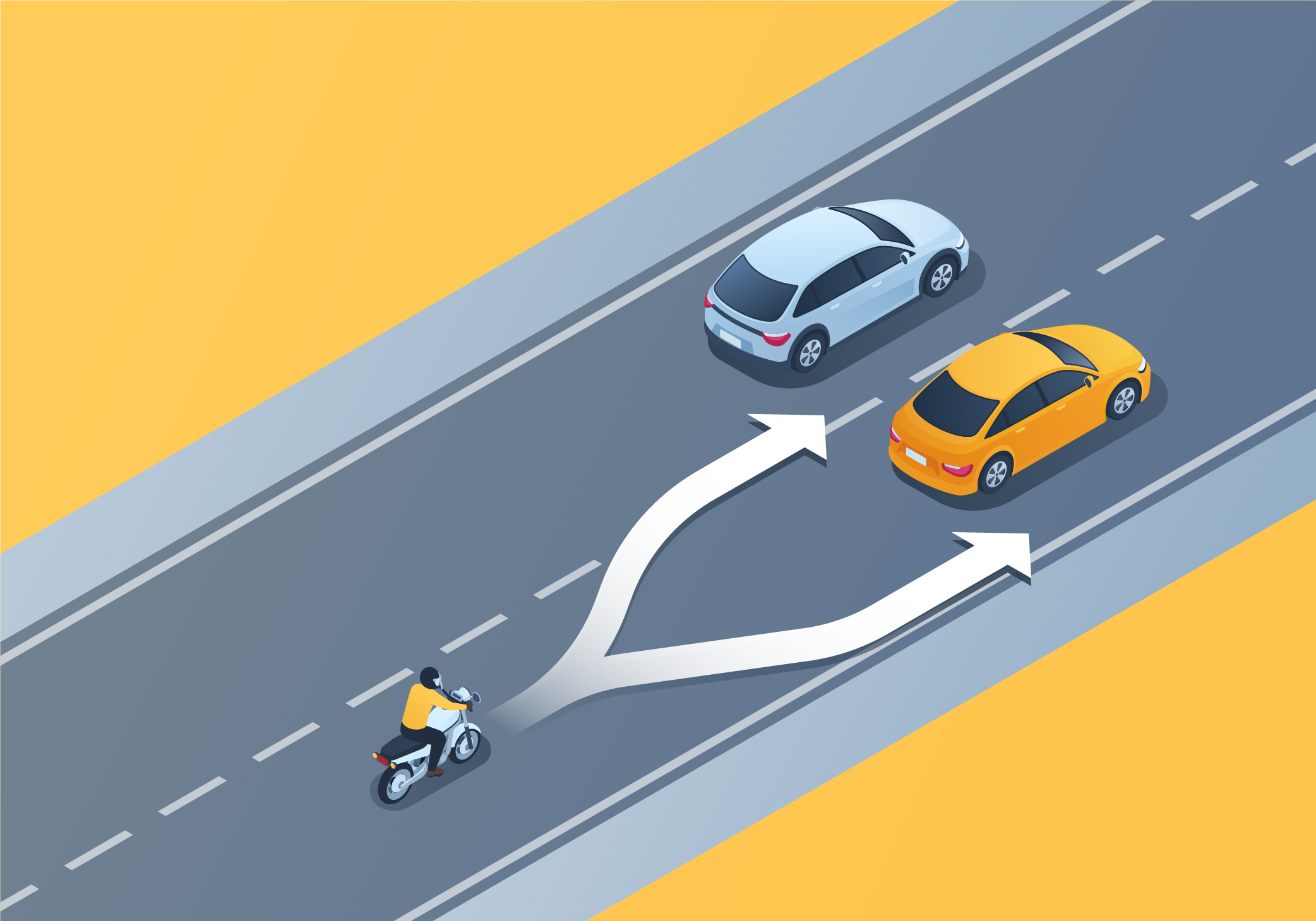 What does the law say about riding between the lanes? - What does the law say about riding between the lanes?